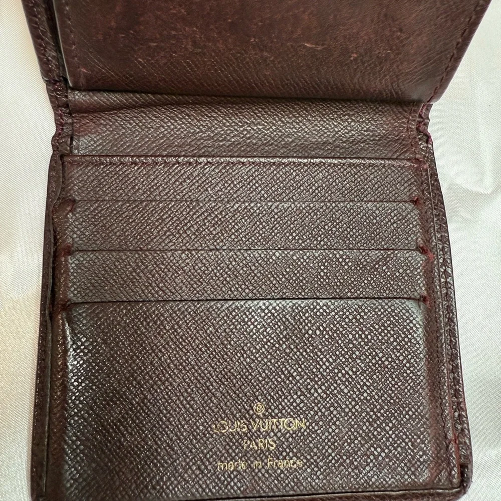 Louis Vuitton Bifold Wallet Brown Taiga Leather (Made in France) with Callouts